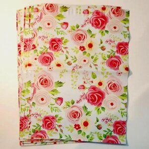 30 Poly Mailers/shipping Bags/ 30 Thank you Stickers - Floral & plain white